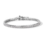 D'joy Moissanite Bracelet (Size - 7) in Rhodium OverlaySterling Silver, Silver Wt.11 Gms  8.007  Ct._8810567