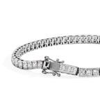 D'joy Moissanite Bracelet (Size - 7.5) in Rhodium OverlaySterling Silver, Silver Wt.11 Gms  8.478  Ct._8810568_3