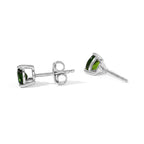 D'Joy - Natural Chrome Diopside Solitaire Stud Earring with Push Post in Platinum Overlay Sterling Silver 1.05 Ct._8810570_3