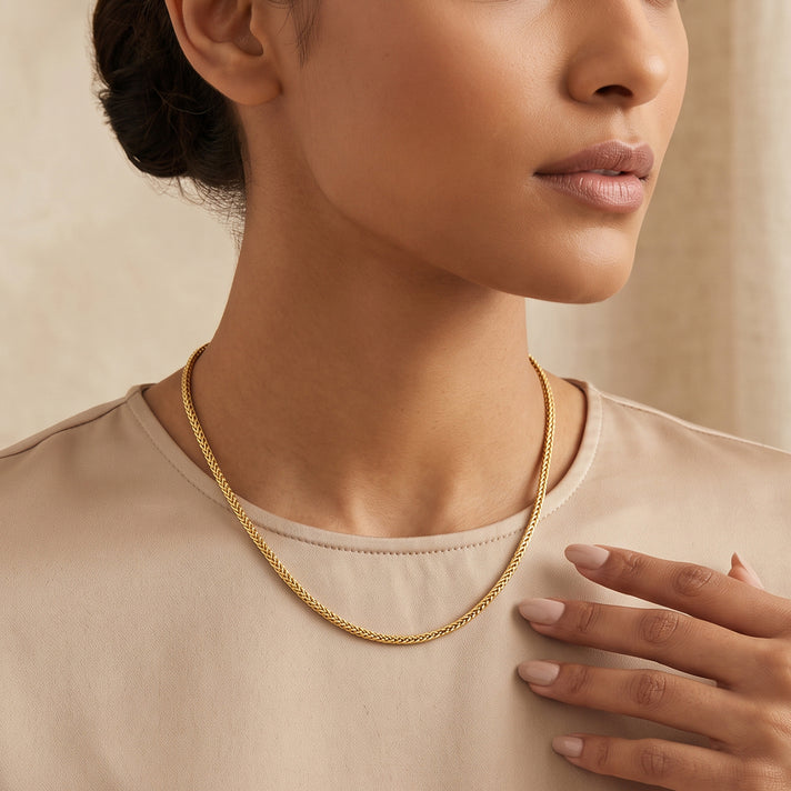 Mega Close Out Deal- 9K Yellow Gold Spiga Necklace (Size - 16) with Lobster Clasp 8810677 2