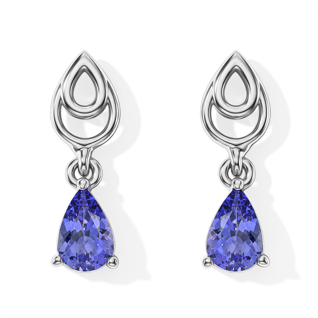 D'joy Tanzanite Dangling Earring in Platinum OverlaySterling Silver  0.778  Ct._8811367