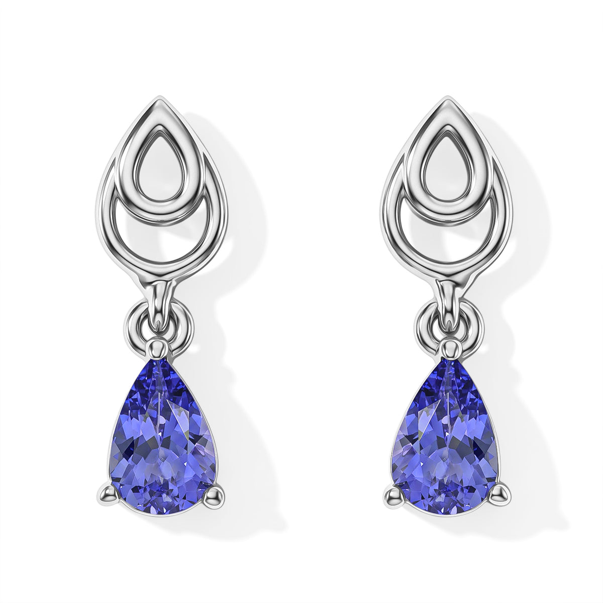 D'joy Tanzanite Dangling Earring in Platinum OverlaySterling Silver  0.778  Ct. 8811367 0