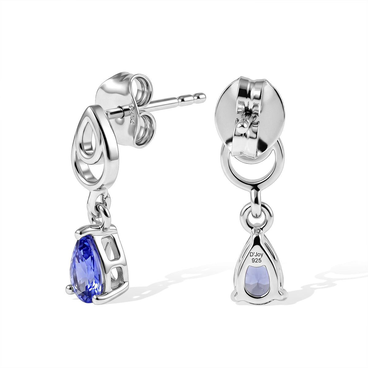 D'joy Tanzanite Dangling Earring in Platinum OverlaySterling Silver  0.778  Ct. 8811367 3