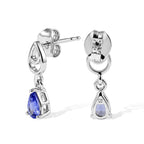 D'joy Tanzanite Dangling Earring in Platinum OverlaySterling Silver  0.778  Ct._8811367_3