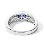 Luxuriant Tanzanite, Lab Grown Diamond Mens Ring in Rhodium OverlaySterling Silver  0.833  Ct._8811387_4