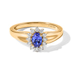 D'joy Tanzanite, White Zircon Main Stone With Surrounding Stone Ring Sterling Silver  0.787  Ct._8811401