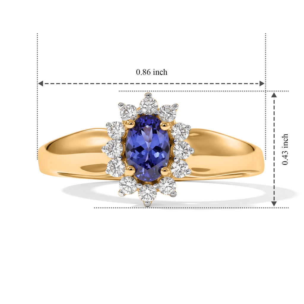 D'joy Tanzanite, White Zircon Main Stone With Surrounding Stone Ring Sterling Silver  0.787  Ct._8811401_5