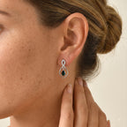 D'Joy - Grandidierite & White Zircon Dangling Earring with Push Back in Platinum Overlay Sterling Silver 1.00 Ct._8811864_2