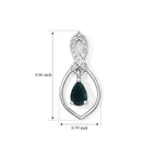 D'Joy - Grandidierite & White Zircon Dangling Earring with Push Back in Platinum Overlay Sterling Silver 1.00 Ct._8811864_4