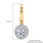 Luxuriant - SGL Certified Lab Grown Diamond Drop Earring with Lever Back in 18K Vermeil Yellow Gold Plated Sterling Silver 3.00 Ct._8813206_5