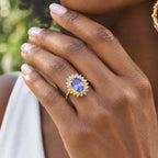 Tanzanite, Multi Gemstones Ring in 18K YG VermeilSterling Silver  2.190  Ct._8813452_1