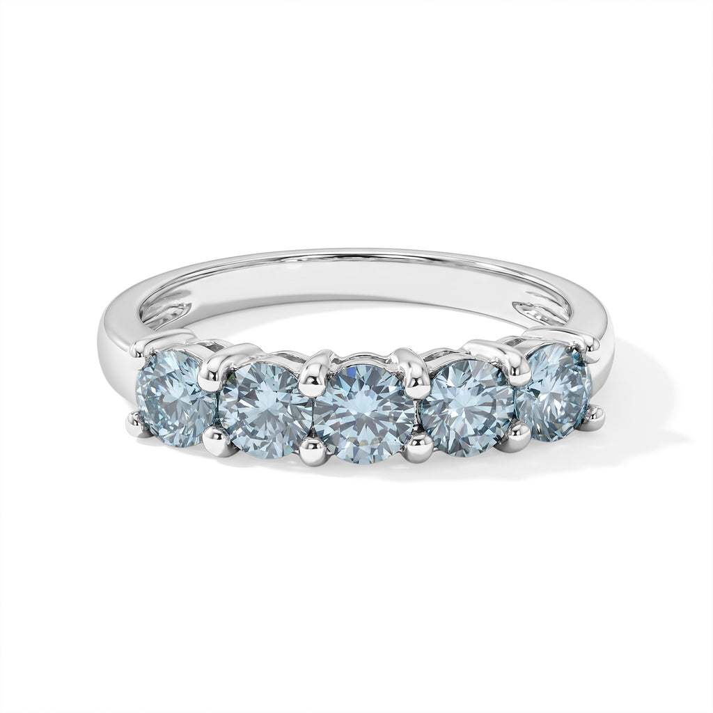 D'joy Green Moissanite Ring in Rhodium OverlaySterling Silver  1.500  Ct._8817951