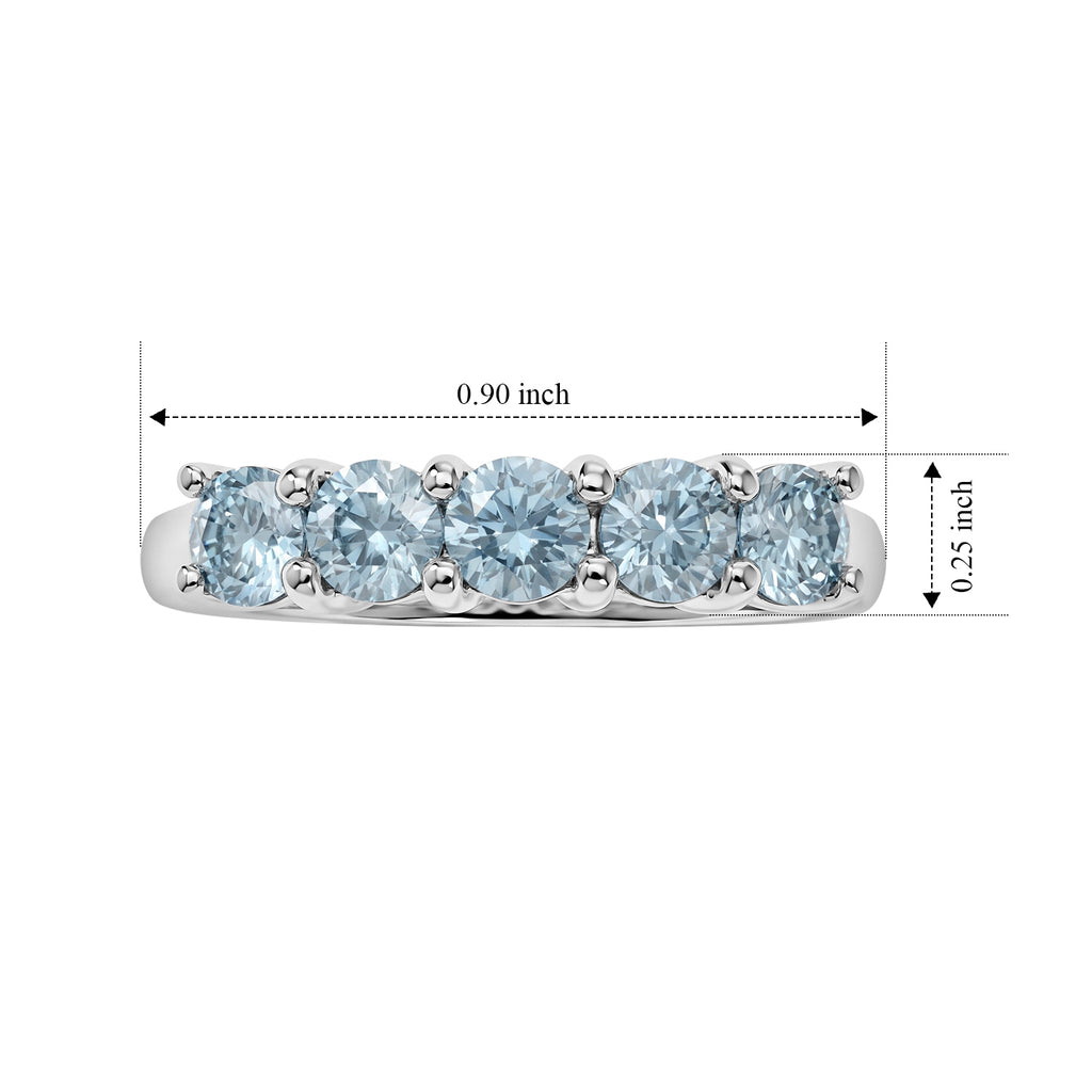 D'joy Green Moissanite Ring in Rhodium OverlaySterling Silver  1.500  Ct._8817951_5