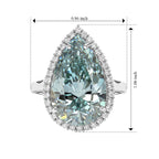 D'joy Green Moissanite, Moissanite Ring in Rhodium OverlaySterling Silver  10.640  Ct._8817963_5