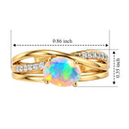 D'joy Ethiopian Opal, Zircon Fancy Ring Sterling Silver  0.890  Ct._8819950_6