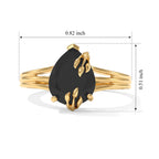D'Joy - Black Spinel Solitaire Ring in Yellow Gold Plated Sterling Silver 3.10 Ct._8821361_5