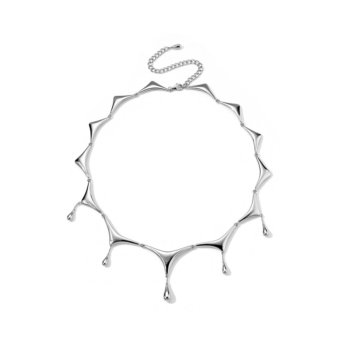 Lucy Q - Adjustable Drip Necklace (Size - 16-4 Ext), Silver Wt. 46.00 Gms 8822993 0