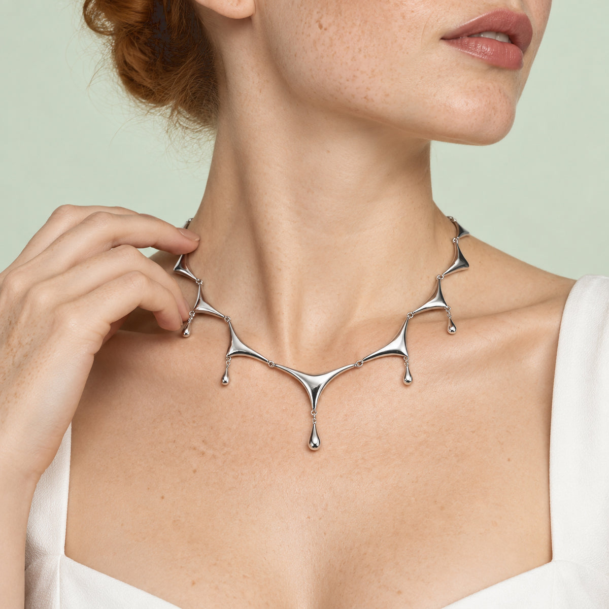 Lucy Q - Adjustable Drip Necklace (Size - 16-4 Ext), Silver Wt. 46.00 Gms 8822993 2