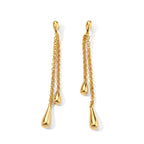 Lucy Q - Double Teardrop Earring in Yellow Gold Plated Sterling Silver_8823273