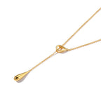 Lucy Q - Teardrop Lariat Necklace (Size - 18) in Yellow Gold Plated Sterling Silver_8823274_3