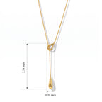 Lucy Q - Teardrop Lariat Necklace (Size - 18) in Yellow Gold Plated Sterling Silver_8823274_5