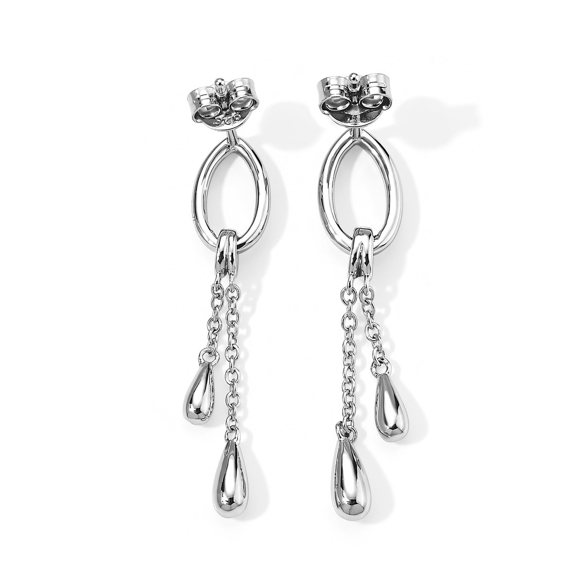 Lucy Q - Dangling Earring with Push Back in in Rhodium Overlay Sterling Silver 8823275 3
