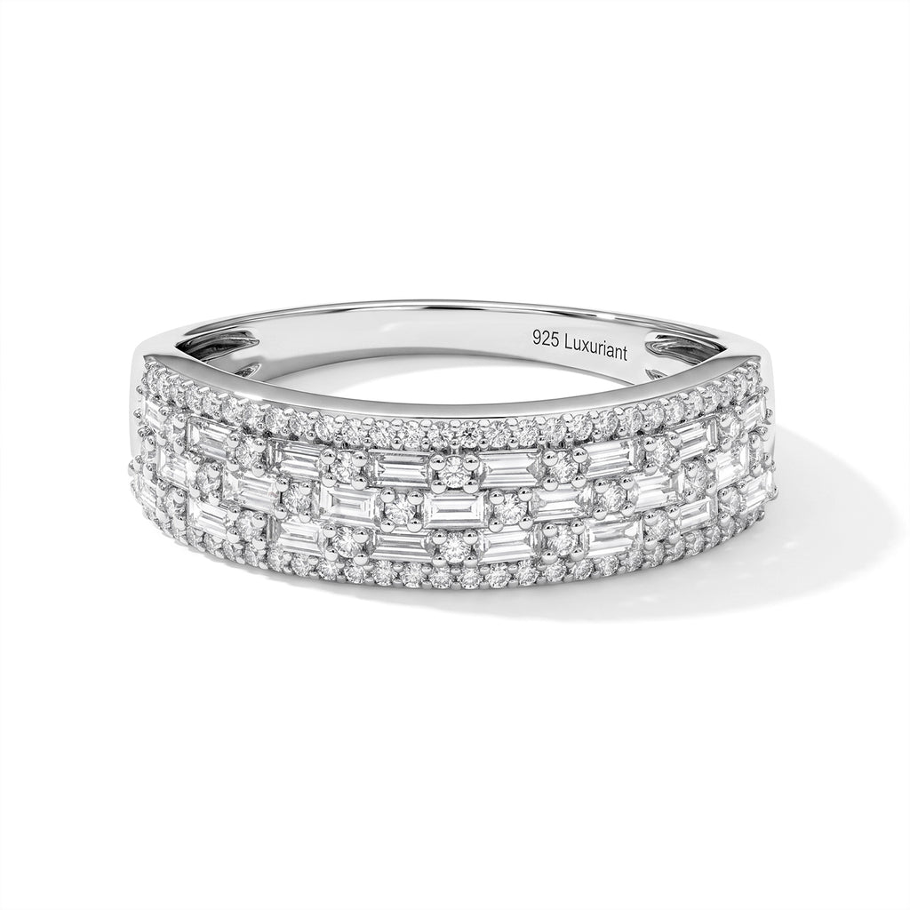 Luxuriant - Lab Grown Diamond (SI/G-H) Ring in Rhodium Overlay Sterling Silver 1.00 Ct._8824679