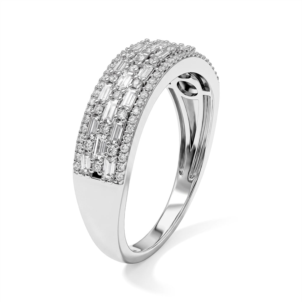 Luxuriant - Lab Grown Diamond (SI/G-H) Ring in Rhodium Overlay Sterling Silver 1.00 Ct._8824679_3