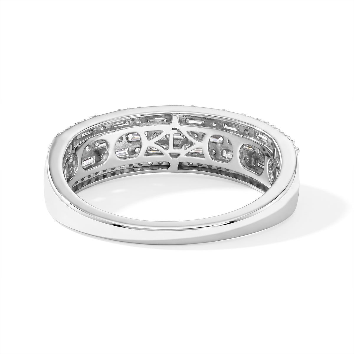 Luxuriant - Lab Grown Diamond (SI-G-H) Ring in Rhodium Overlay Sterling Silver 1.00 Ct. 8824679 4