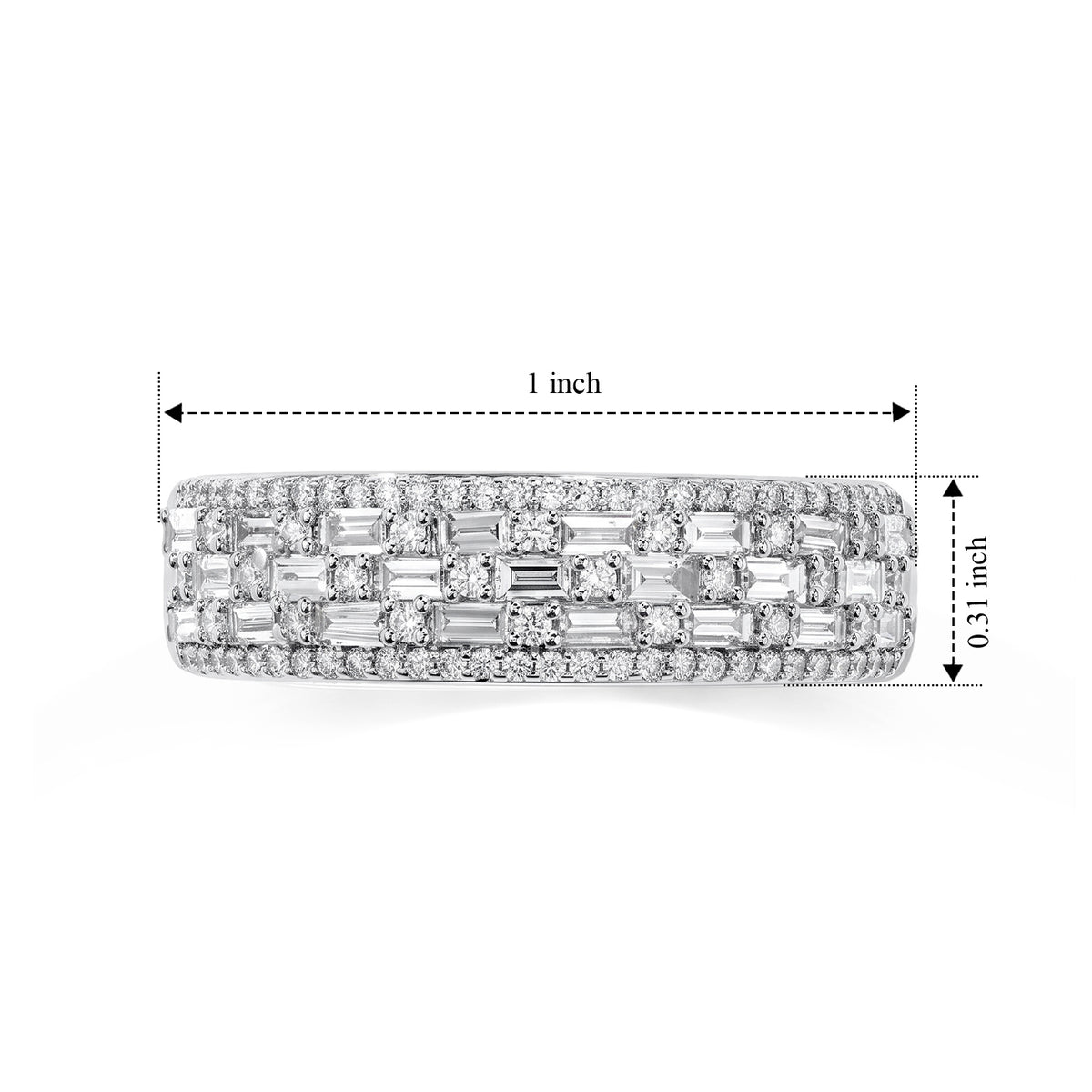 Luxuriant - Lab Grown Diamond (SI-G-H) Ring in Rhodium Overlay Sterling Silver 1.00 Ct. 8824679 5