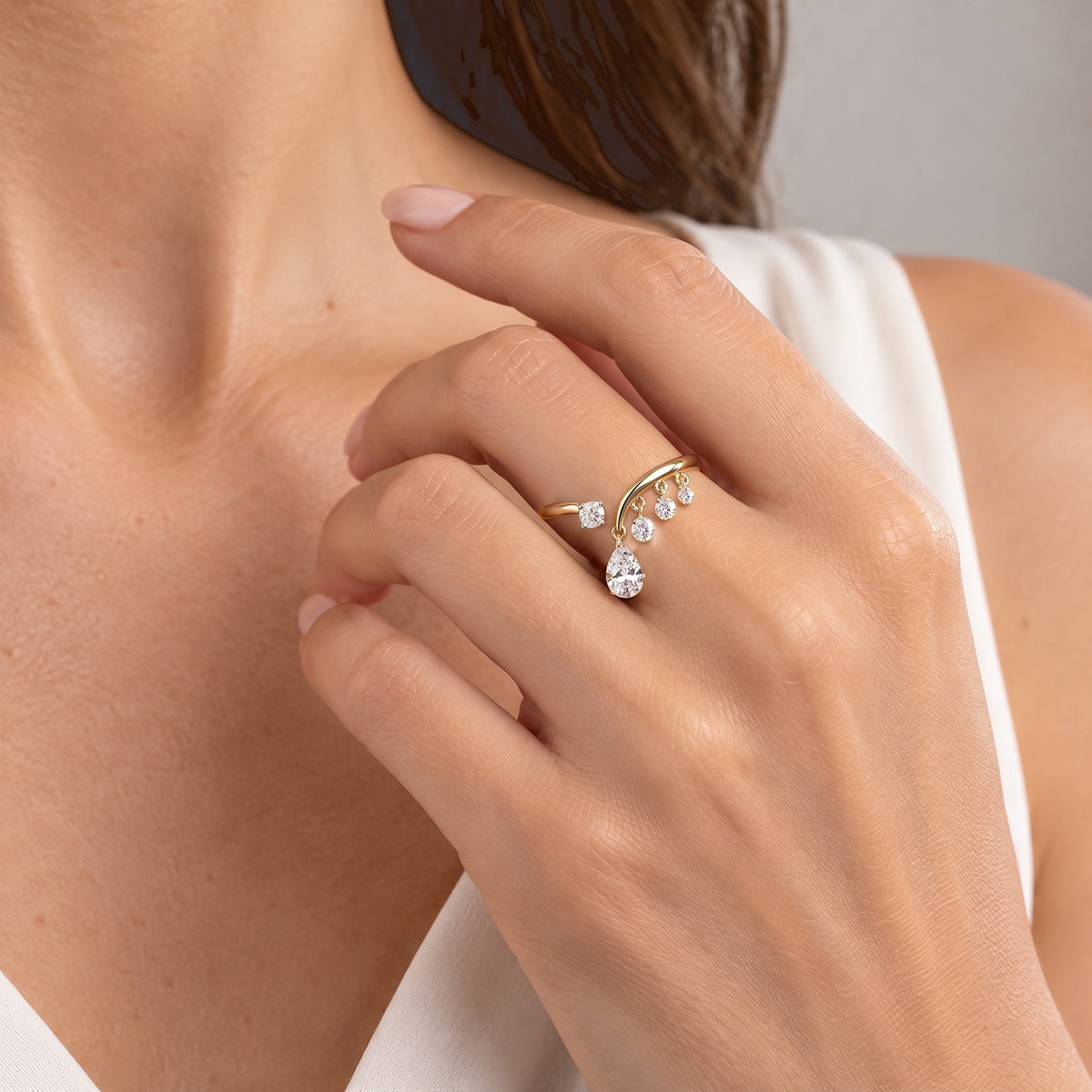 Luxuriant Lab Grown Diamond Ring in 18K YG VermeilSterling Silver  1.130  Ct. 8824698 1
