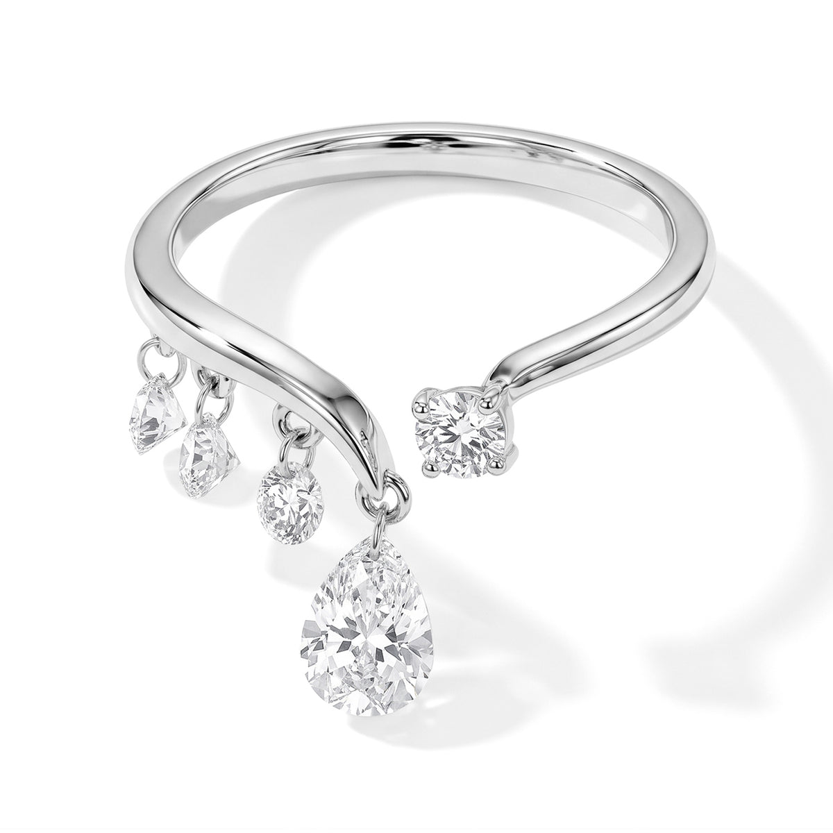 Luxuriant Lab Grown Diamond Ring in Rhodium OverlaySterling Silver  1.130  Ct. 8824706 0