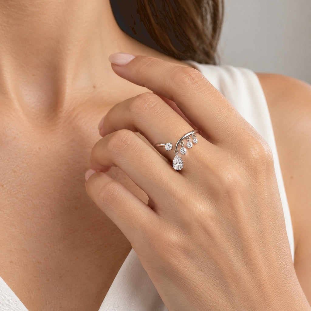 Luxuriant Lab Grown Diamond Ring in Rhodium OverlaySterling Silver  1.130  Ct._8824706_1