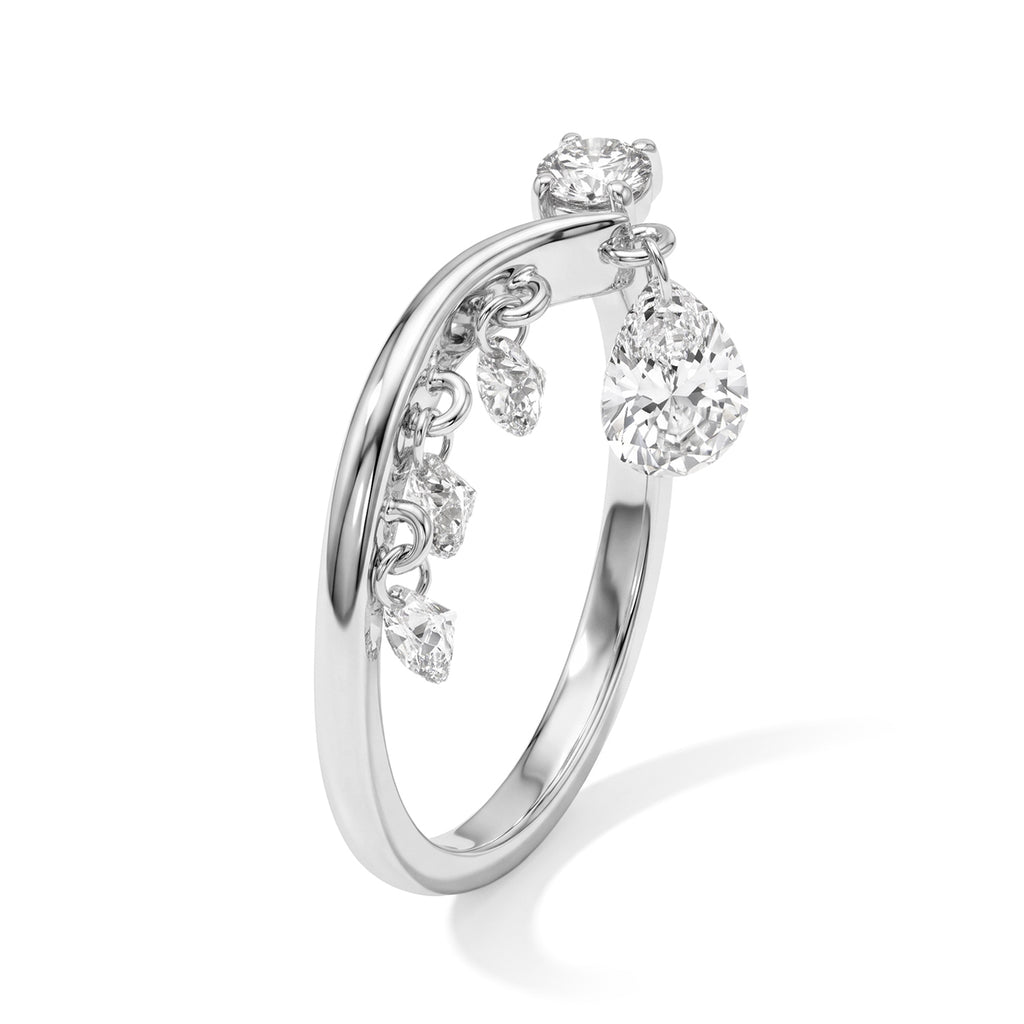 Luxuriant Lab Grown Diamond Ring in Rhodium OverlaySterling Silver  1.130  Ct._8824706_3