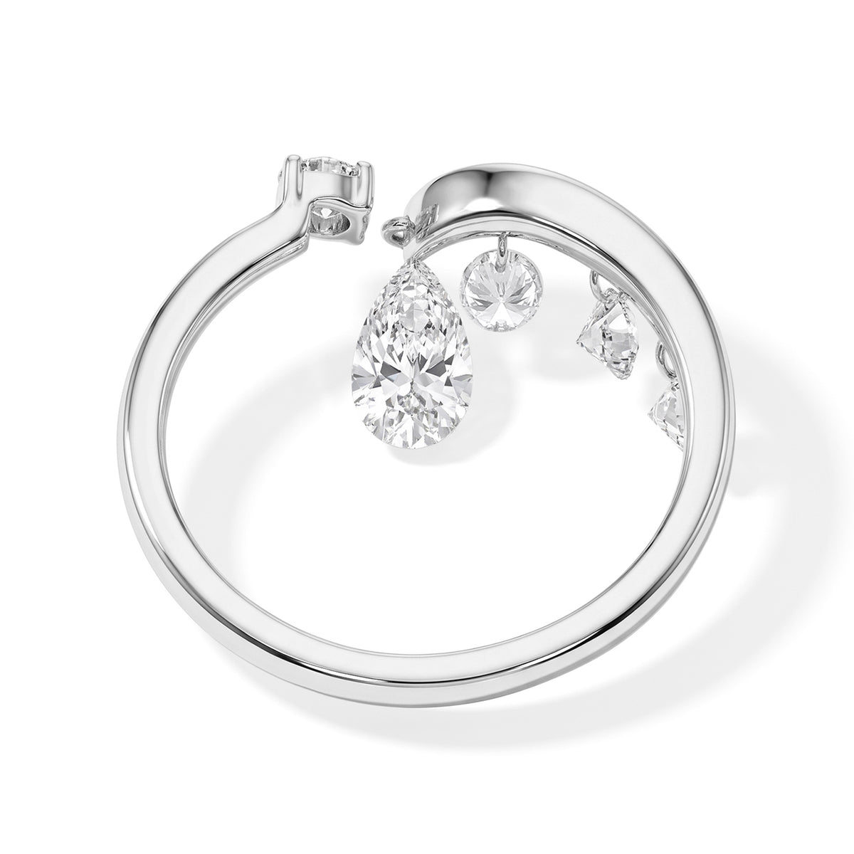 Luxuriant Lab Grown Diamond Ring in Rhodium OverlaySterling Silver  1.130  Ct. 8824706 4