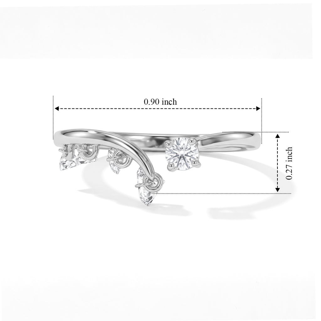 Luxuriant Lab Grown Diamond Ring in Rhodium OverlaySterling Silver  1.130  Ct._8824706_5