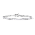 Luxuriant Lab Grown Diamond Bracelet (Size - 7.5) in Rhodium OverlaySterling Silver, Silver Wt.11 Gms  4.970  Ct._8826271