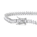 Luxuriant Lab Grown Diamond Bracelet (Size - 7.5) in Rhodium OverlaySterling Silver, Silver Wt.11 Gms  4.970  Ct._8826271_3