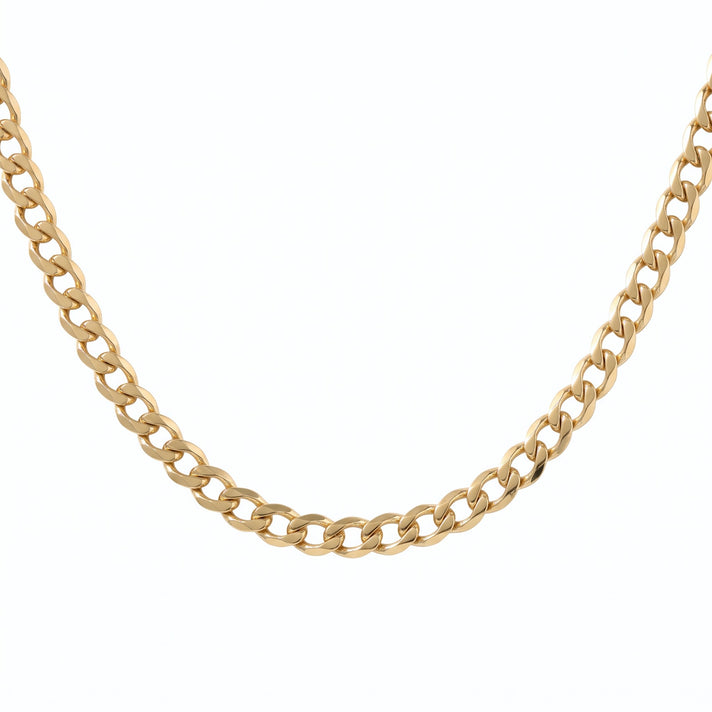 9K Yellow Gold Curb Chain Necklace 61cm/24 In 8828841 1