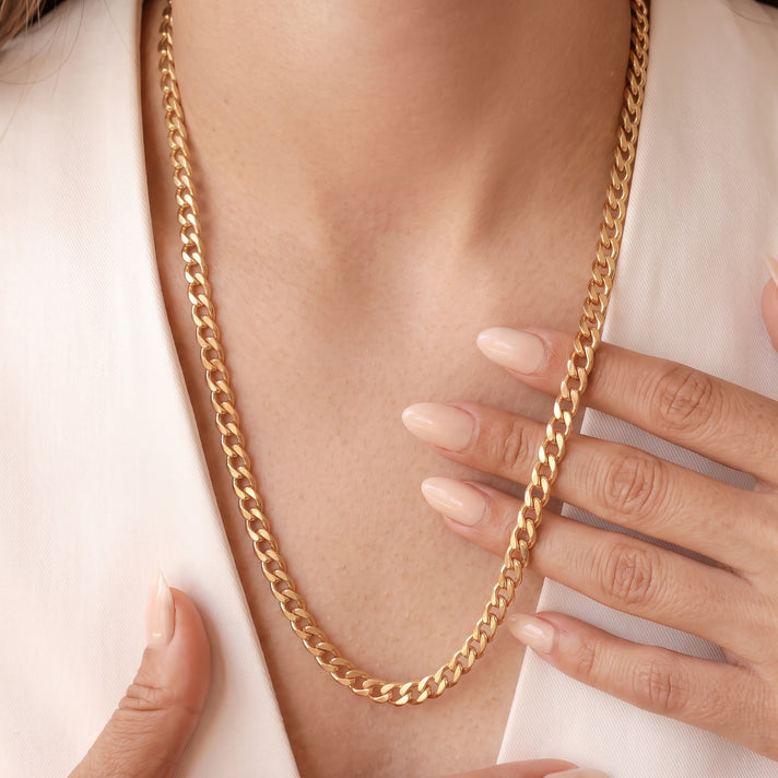 9K Yellow Gold Curb Chain Necklace 61cm/24 In 8828841 2