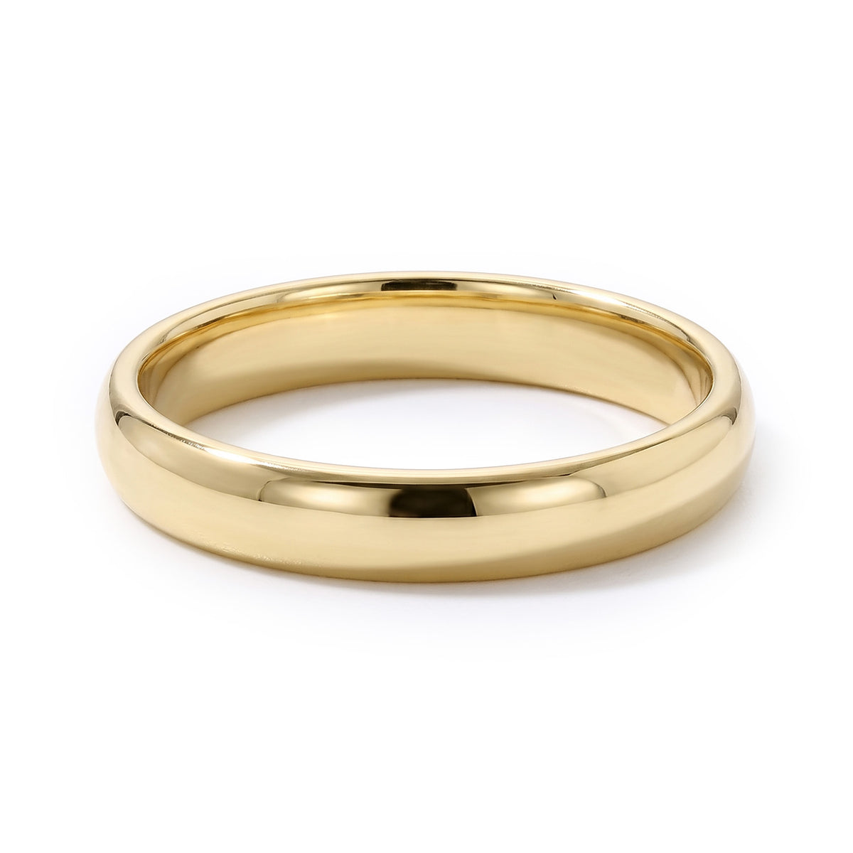 9K Yellow Gold 4mm Comfort Fit Plain Wedding Band Ring 8828916 0