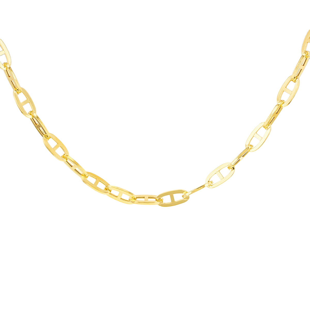 9K Yellow Gold 3.5mm Medium Square Rambo Chain 56cm/22 In 8828934 0
