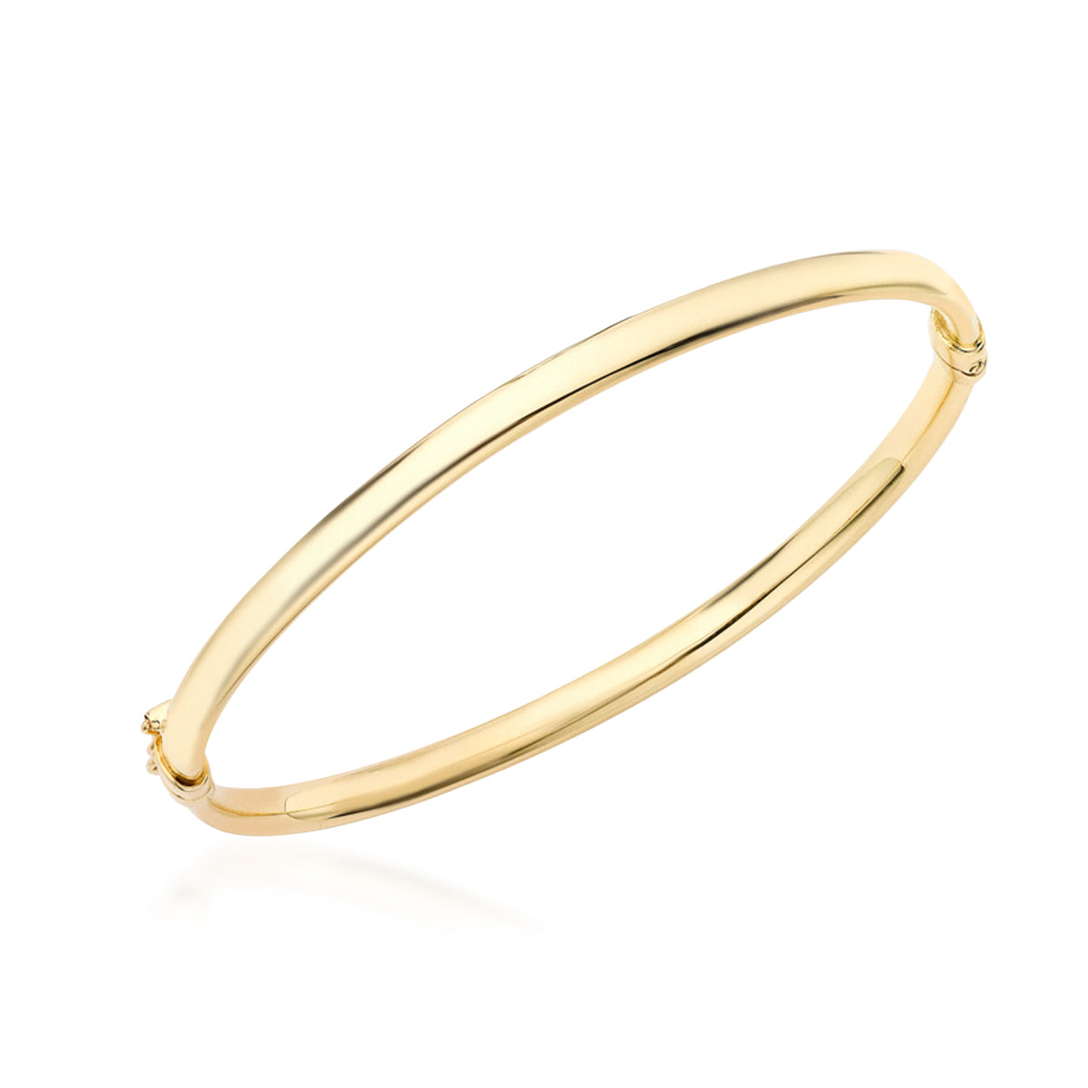 9K Yellow Gold 4mm Oval-Tube Bangle 8828966 0