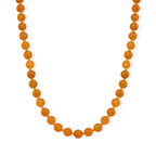 D'Joy - Honey Jade Beads Necklace (Size - 20) in Yellow Gold Plated Sterling Silver 690.00 Ct._8831517