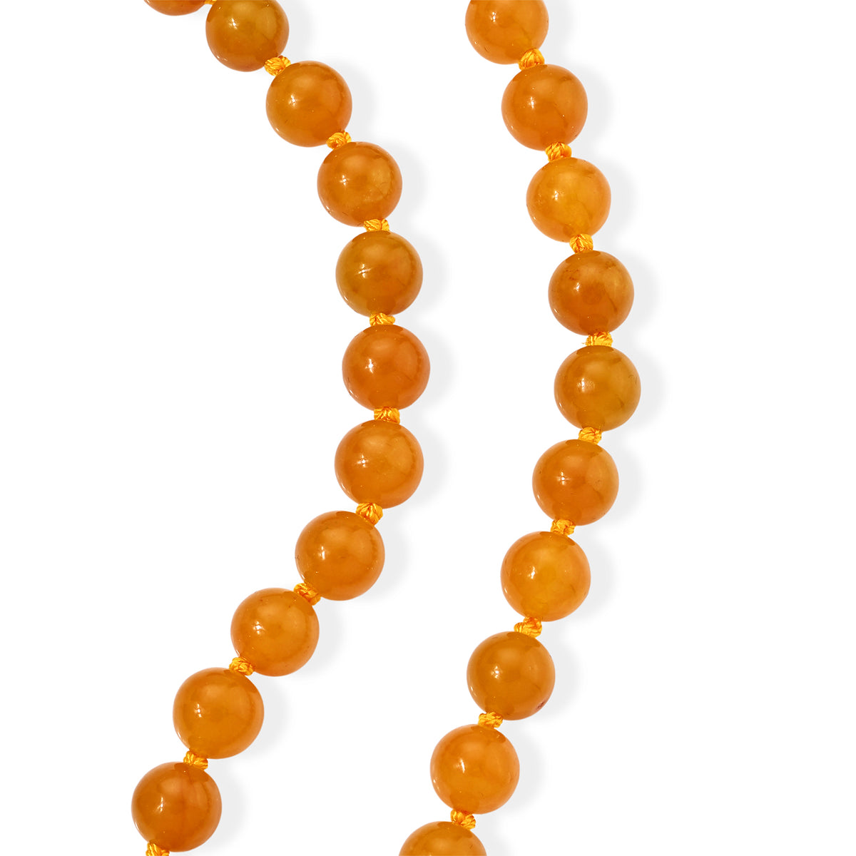 D'Joy - Honey Jade Beads Necklace (Size - 20) in Yellow Gold Plated Sterling Silver 690.00 Ct. 8831517 4