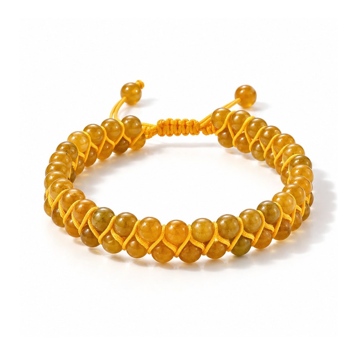 Honey Jade Stretchable Beads Bracelet (Size 6-9) 90.000  Ct. 8831521 0