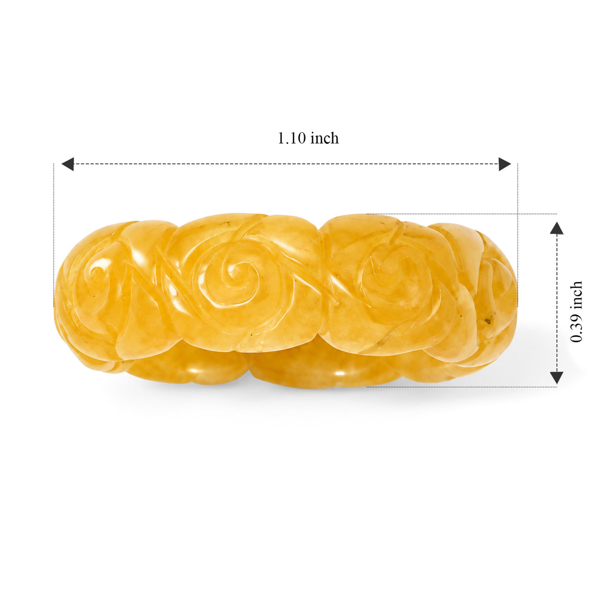 Honey Jade Band Ring 23.00 Ct. 8831596 4