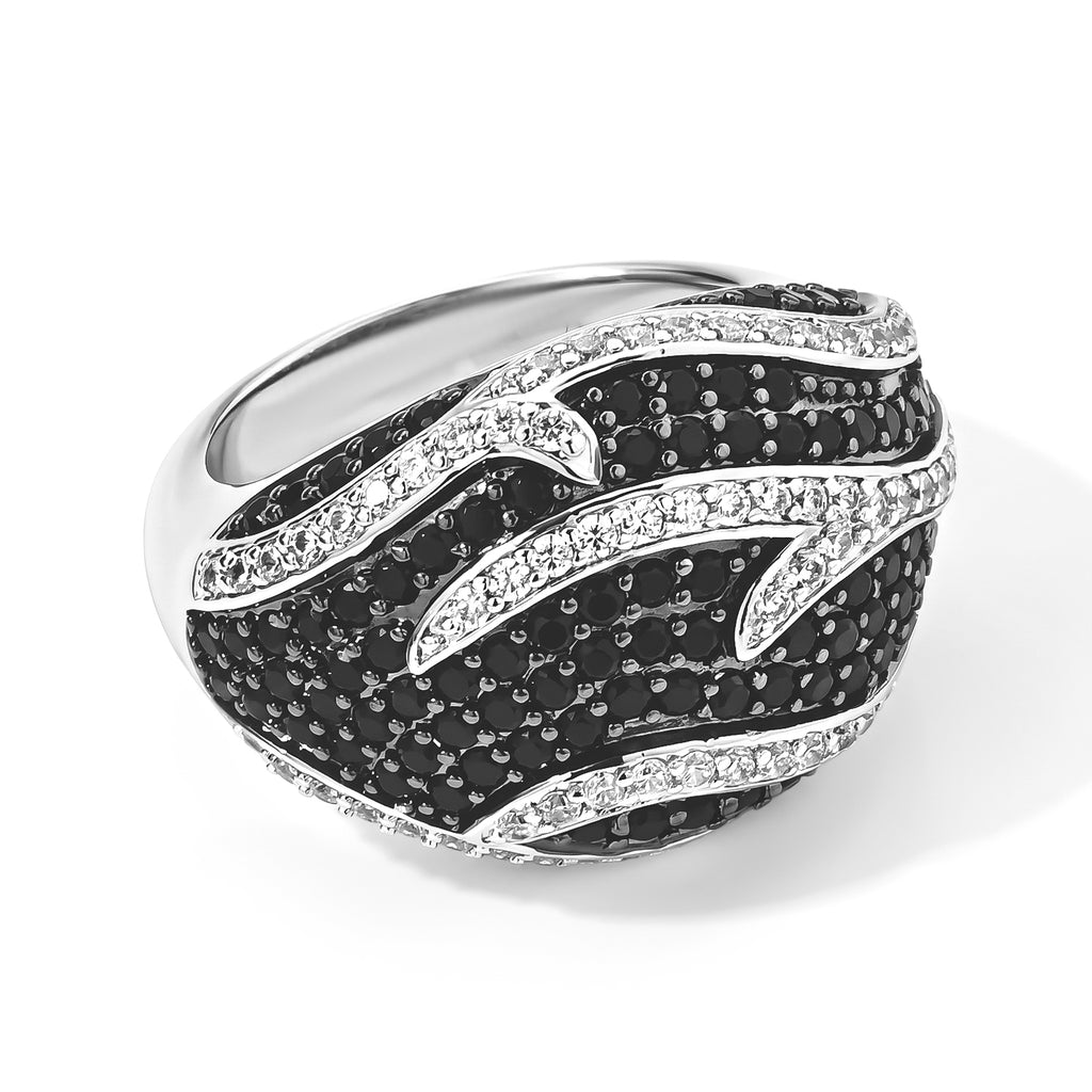 EverTrue - Black Spinel & White Cubic Zirconia Ring 1.95 Ct._8832062