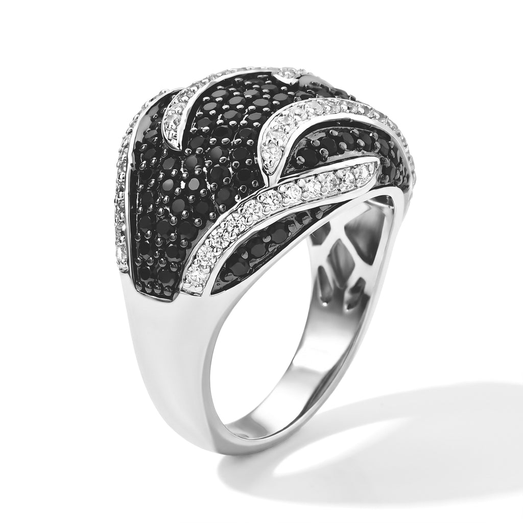 EverTrue - Black Spinel & White Cubic Zirconia Ring 1.95 Ct._8832062_3