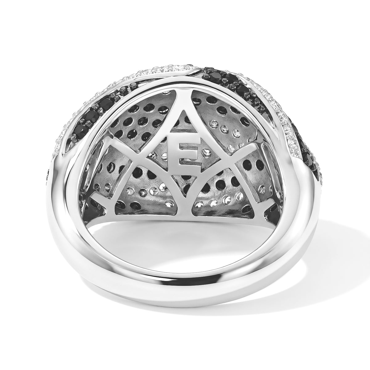 EverTrue - Black Spinel &amp; White Cubic Zirconia Ring 1.95 Ct. 8832062 4